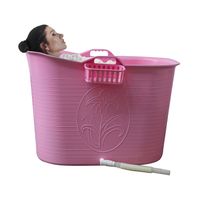 LIFEBATH - Zitbad Nancy - 200L - Bath Bucket - Roze - thumbnail