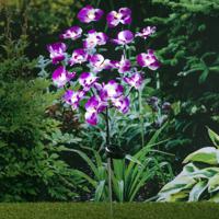 HI HI Tuinlamp orchidee solar LED 75 cm