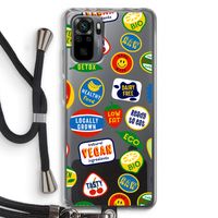 Fruitsticker: Xiaomi Redmi Note 10 Pro Transparant Hoesje met koord