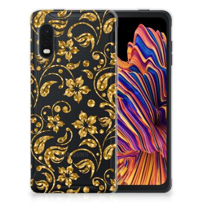 Samsung Xcover Pro | TPU Case | Gouden Bloemen Samsung Xcover Pro | TPU Case | Gouden Bloemen