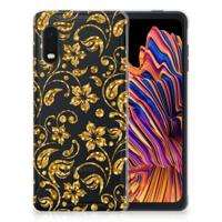 Samsung Xcover Pro | TPU Case | Gouden Bloemen