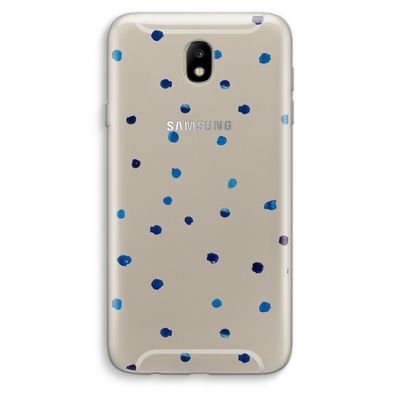 Blauwe stippen: Samsung Galaxy J7 (2017) Transparant Hoesje