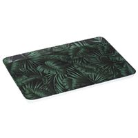 Dienblad/serveerblad rechthoekig Jungle 30 x 22 cm donker groen - thumbnail