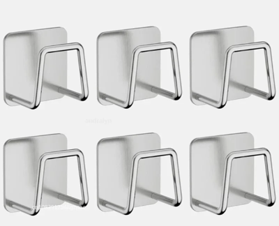 StickDry RVS Sponshouder - Zelfklevende Organizer voor Goothoek & Keukenaccessoires