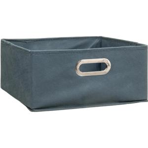 Opbergmand/kastmand - grijsblauw - linnen - 14 liter - 31 x 31 x 15 cm - Opbergbox - Vakkenkast