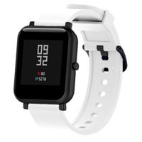 Siliconen glossy sport polsband voor Huami Amazfit bip Lite versie 20mm (wit)