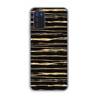 Gouden strepen: Samsung Galaxy A03s Transparant Hoesje