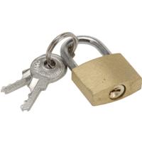 FX Tools Mini hangsloten - 3x - 20mm - koper - 2 x 1 x 4 cm - Hangslotjes