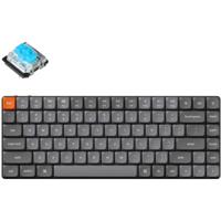 Keychron k3 max-h2, toetsenbord (zwart, us lay-out, gateron low profile 2.0 mechanical blue, rgb leds, 75%, double-shot pbt, hot swap, 2.4ghz | bluetooth 5.1 | usb-c)