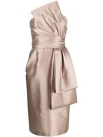 Alberta Ferretti robe-bustier mi-longue à design drapé - Rose