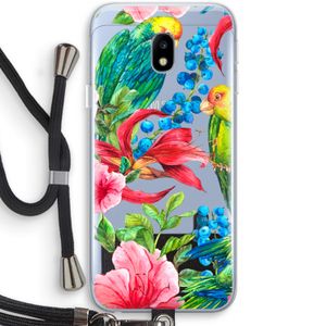 Papegaaien: Samsung Galaxy J3 (2017) Transparant Hoesje met koord