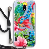 Papegaaien: Samsung Galaxy J3 (2017) Transparant Hoesje met koord