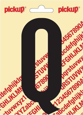 Plakletter Nobel Sticker zwarte letter Q - Pickup