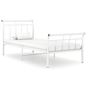 Bedframe metaal wit 90x200 cm