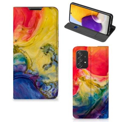 Bookcase Samsung Galaxy A72 (5G/4G) Watercolor Dark Bookcase Samsung Galaxy A72 (5G/4G) Watercolor Dark
