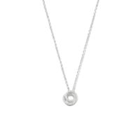 Ketting Zilver Rondjes Zirkonia 1,1 mm 40 + 2 cm