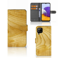 Samsung Galaxy A22 4G | M22 Book Style Case Licht Hout