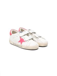 Golden Goose Kids baskets Old School en cuir - Blanc