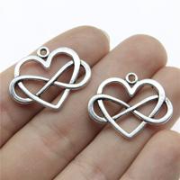 50ST 27x22mm hart oneindigheid charme Infinity Knot charme oneindig hart charme voor sieraden maken