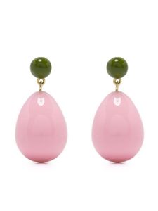 Eshvi boucles d'oreilles pendantes à modèle bicolore - Rose