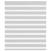 VidaXL Zebra rolgordijn 135x150 cm stofbreedte 130,9 cm lichtgrijs