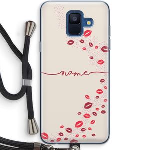 Kusjes: Samsung Galaxy A6 (2018) Transparant Hoesje met koord