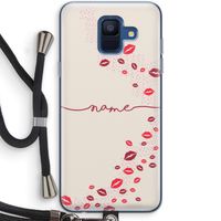 Kusjes: Samsung Galaxy A6 (2018) Transparant Hoesje met koord