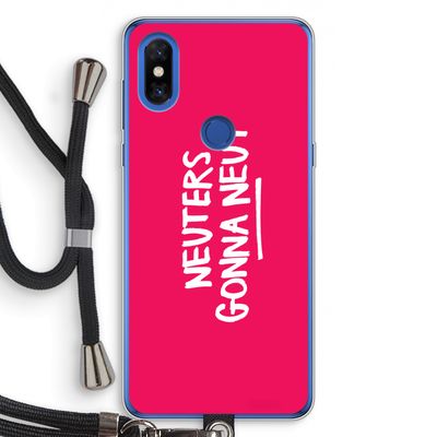 Neuters (roze): Xiaomi Mi Mix 3 Transparant Hoesje met koord