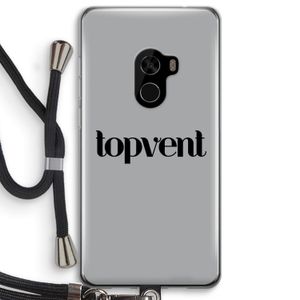 Topvent Grijs Zwart: Xiaomi Mi Mix 2 Transparant Hoesje met koord