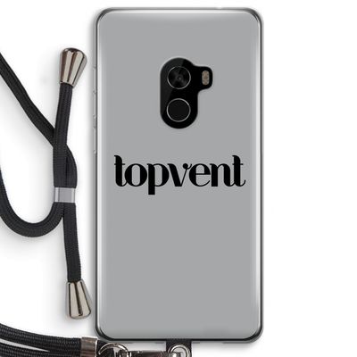 Topvent Grijs Zwart: Xiaomi Mi Mix 2 Transparant Hoesje met koord