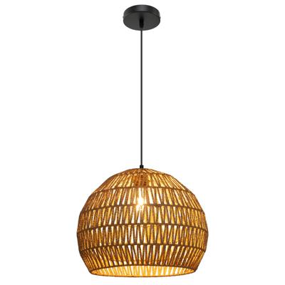 Hanglamp van Geweven Papier Kroonluchter in Bohemianstijl met Verstelbare Hanghoogte Bruin