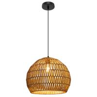 Hanglamp van Geweven Papier Kroonluchter in Bohemianstijl met Verstelbare Hanghoogte Bruin