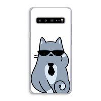 Cool cat: Samsung Galaxy S10 5G Transparant Hoesje