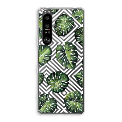 Geometrische jungle: Sony Xperia 1 III Transparant Hoesje