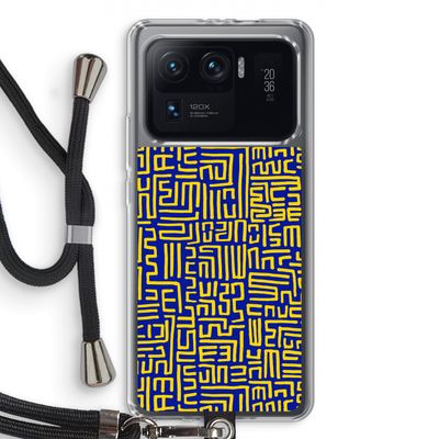 Majorelle Blue Print: Xiaomi Mi 11 Ultra Transparant Hoesje met koord