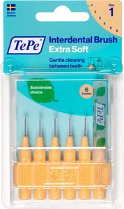 TePe Interdentale Ragers Extra Soft Lichtoranje ISO maat 1 – 0,45 mm (6 stuks)