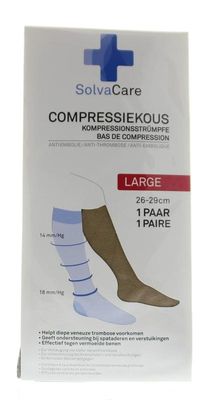 Compressiekous beige L 26 - 29 cm