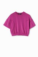Sportief kort gepoft T-shirt - RED - XL