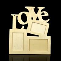 2 PC'S kinderen DIY houten Siamese letters witte embryo Snowflake modder fotolijstjes framemaat: 19.5 CMX 16.5 cm