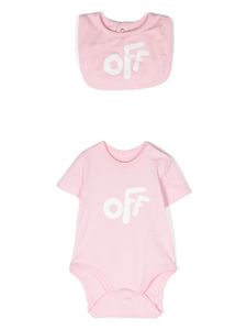 Off-White Kids trousseau de naissance à logo imprimé - Rose