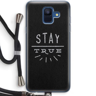 Stay true: Samsung Galaxy A6 (2018) Transparant Hoesje met koord