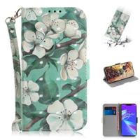 3D gekleurde tekening aquarel bloem patroon horizontale Flip lederen case voor ASUS Zenfone Max (m2) ZB633KL met houder & kaartsleuven & portemonnee 3D gekleurde tekening aquarel bloem patroon horizontale Flip lederen case voor ASUS Zenfone Max (m2) ZB633KL met houder & kaartsleuven & portemonnee