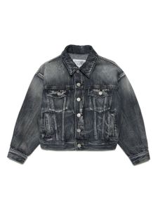 MM6 Maison Margiela Kids veste en jean à logo brodé - Gris