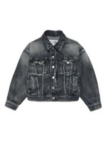 MM6 Maison Margiela Kids veste en jean à logo brodé - Gris - thumbnail