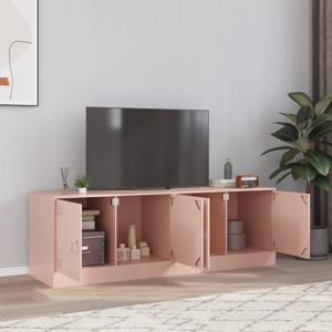 Tv-meubelen 2 st 67x39x44 cm staal roze