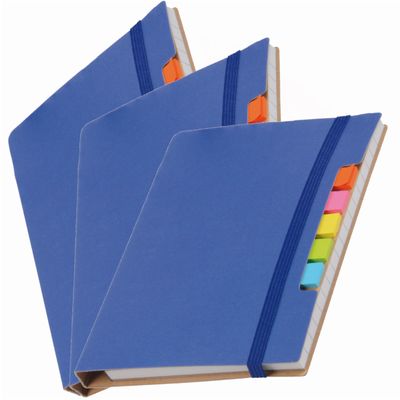 Pakket van 5x stuks schoolschriften/notitieboeken A6 harde kaft gelinieerd blauw