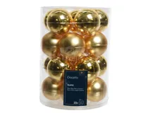 Kerstballen Glas Ø6cm Goud 20st