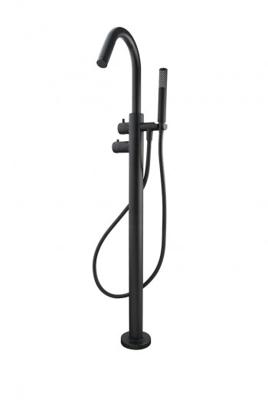 Wiesbaden Caral vrijstaande thermostatische badmengkraan mat-zwart