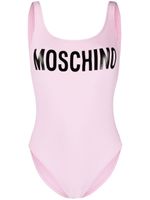 Moschino maillot de bain à logo imprimé - Rose