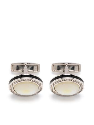 Tateossian boutons de manchette ronds Signature - Argent